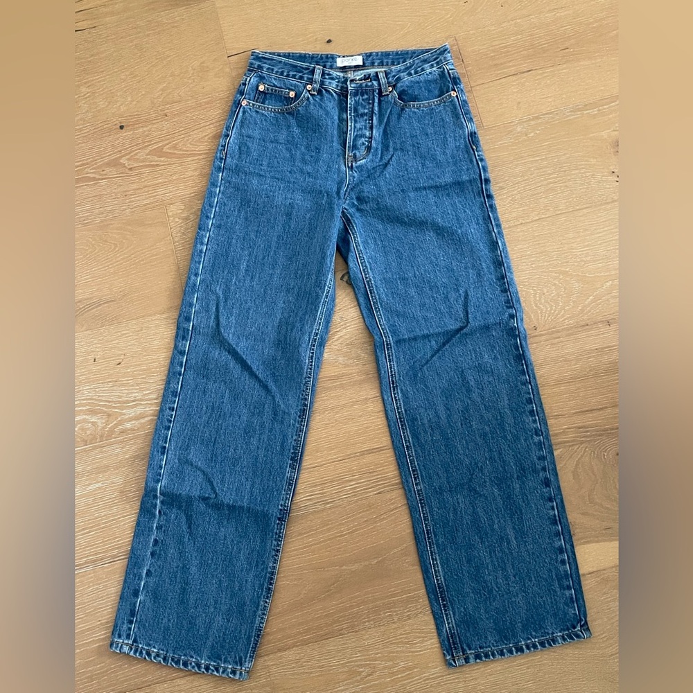 PARKE Straight-Leg Jeans in Medium Blue